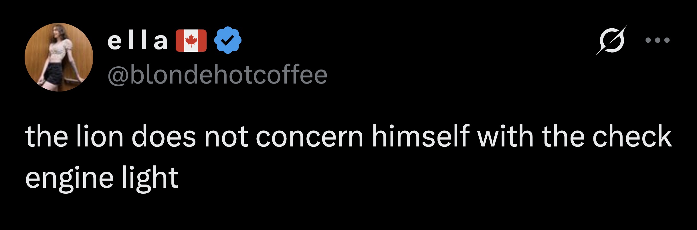 It's just being dramatic.